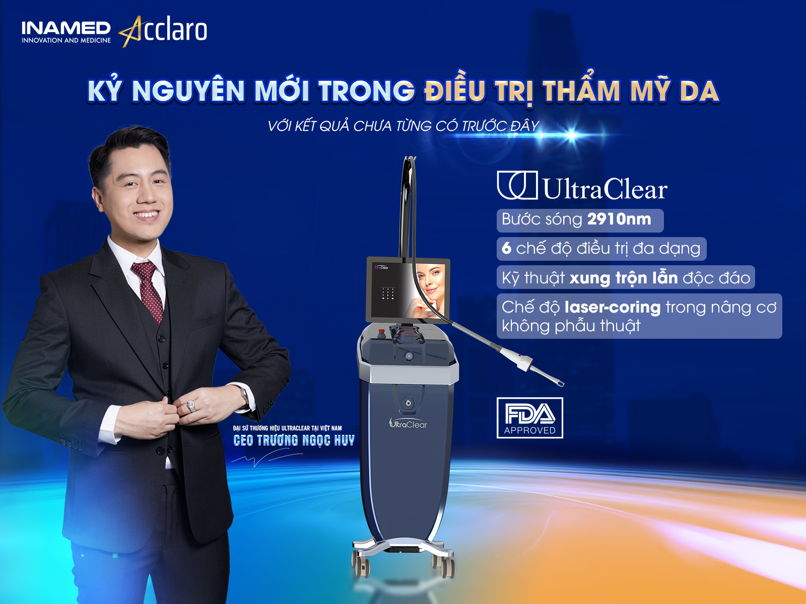 UltraClear - Laser quang sợi lạnh 2910nm đầu tiên trên thế giới 